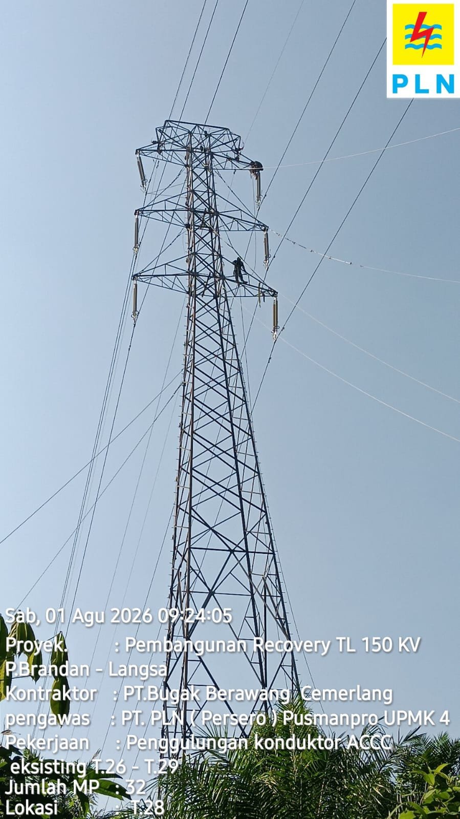 Completed transmission tower restoration project